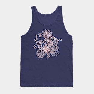 Boho chic floral henna mandala image Tank Top